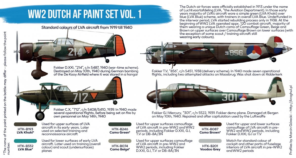 Hataka BS107 WW2 Dutch AF Paint Set Vol. 1 set 6x17 ml – imagen 3