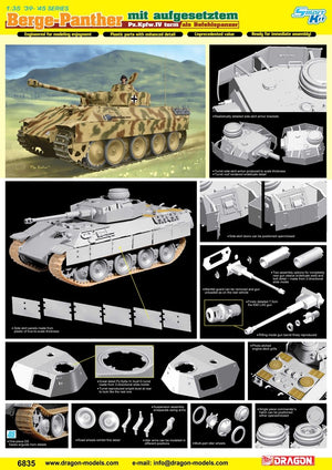 Dragon 6835 Bergepanther mit Aufgesetztem Pz.Kpfw.IV Turm Als Befeh 1/35 – zdjęcie 5