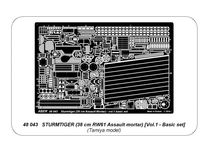 Aber 48043 STURMTIGER (38 cm RW61 Assault mortar) Vol.1 AFV 1/48 – Bild 11