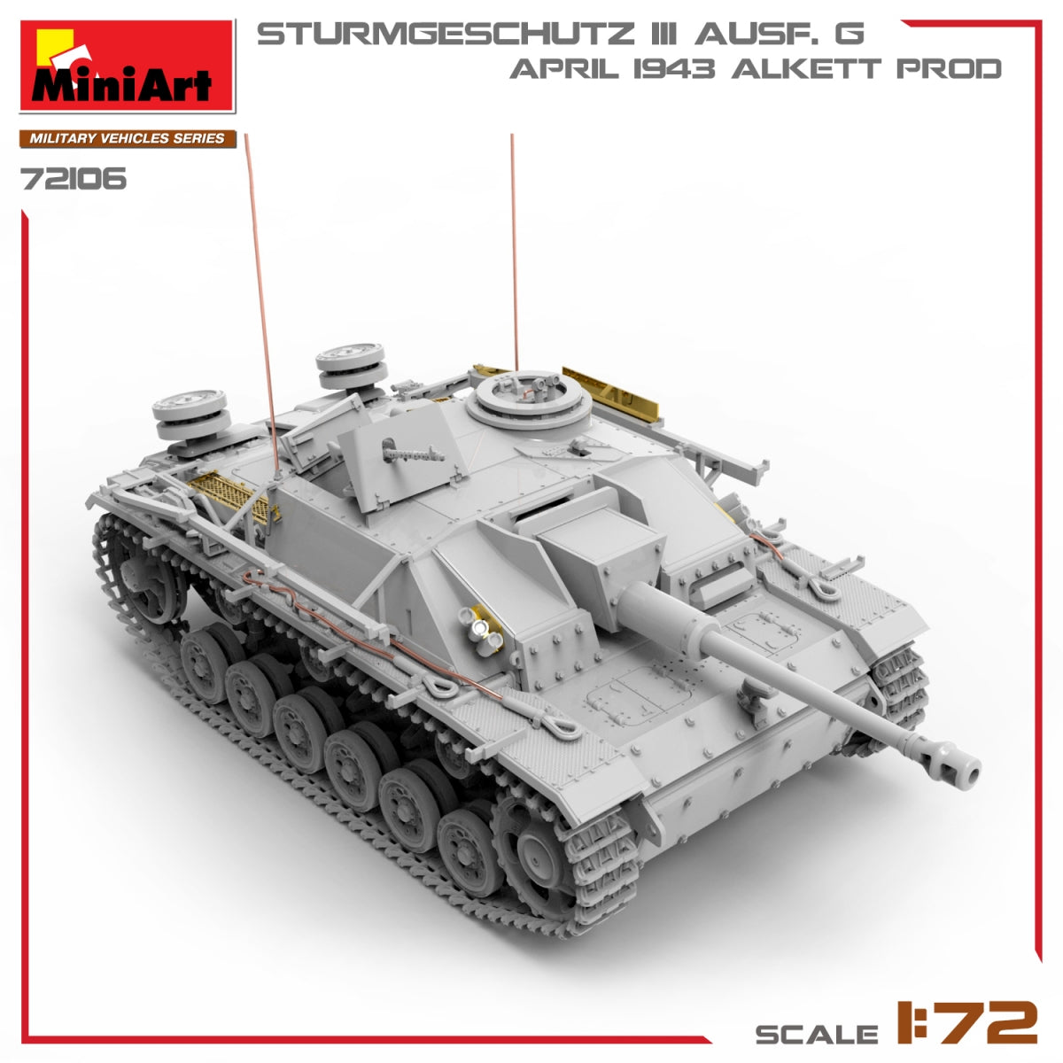 MiniArt 72106 STURMGESCHUTZ III AUSF. G, APRIL 1943 ALKETT PROD. 1/72 – Bild 8