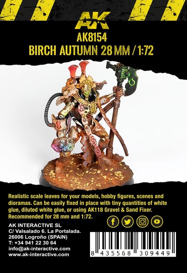 AK Interactive AK8154 BIRCH AUTUMN LEAVES 28MM 1/72 – imagen 3