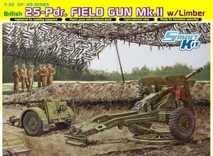 Dragon 6774 British 25pdr Field Gun Mk.II with Limber 1/35