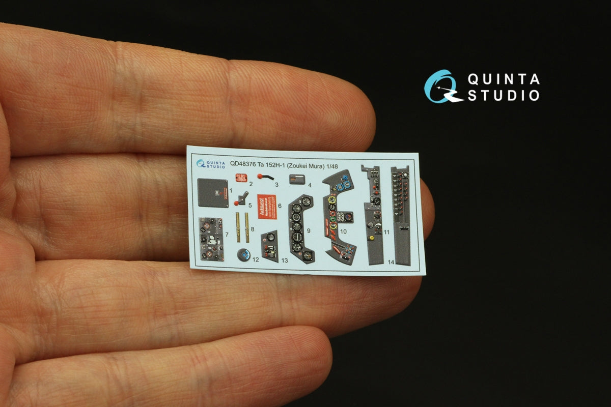 Quinta Studio QD48376 Ta 152H 3D-Printed &amp;amp; coloured Interior on decal paper (Zoukei Mura) 1/48 – Bild 4