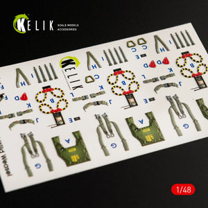 KELIK K48056 F-4G INTERIOR 3D DECALS FOR MENG KIT 1/48 – Bild 3