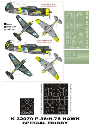 Montex K32079 P-36/H-75 Hawk (Finlande) 1/32