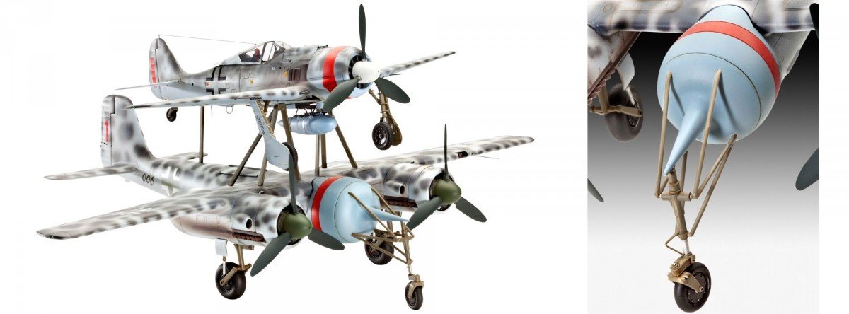 Revell 04824 TA 154 Mistel &amp;amp; Focke Wulf Fw 190 1/48 – immagine 3