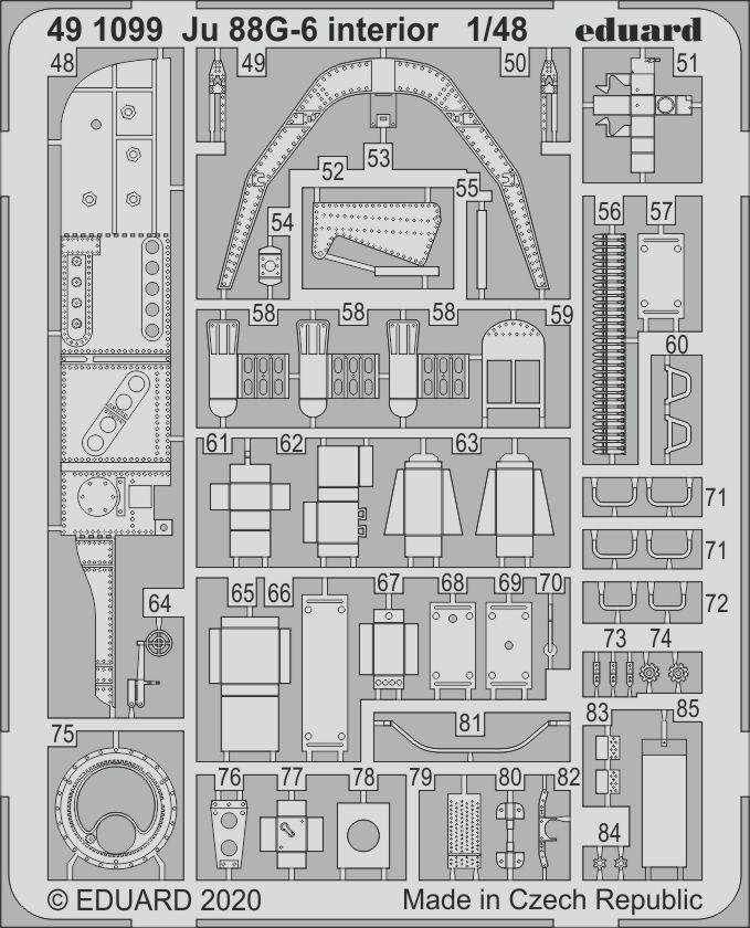 Eduard 491099 Ju 88G-6 interior 1/48 DRAGON – zdjęcie 2