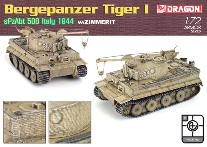 Dragon 7210 Demolition Tiger w/Zimmerit 1/72 – Bild 3