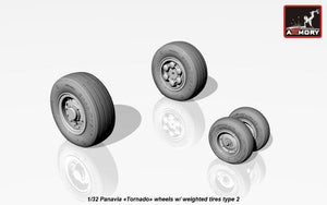 Armory Models AW32501b Panavia Tornado wheels, w/ tyres type “b” (GY) 1/32 – Bild 4
