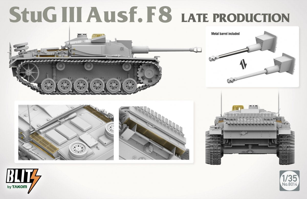 Takom 8014 Stug III Ausf.F8 Late Production 1/35 – Bild 4