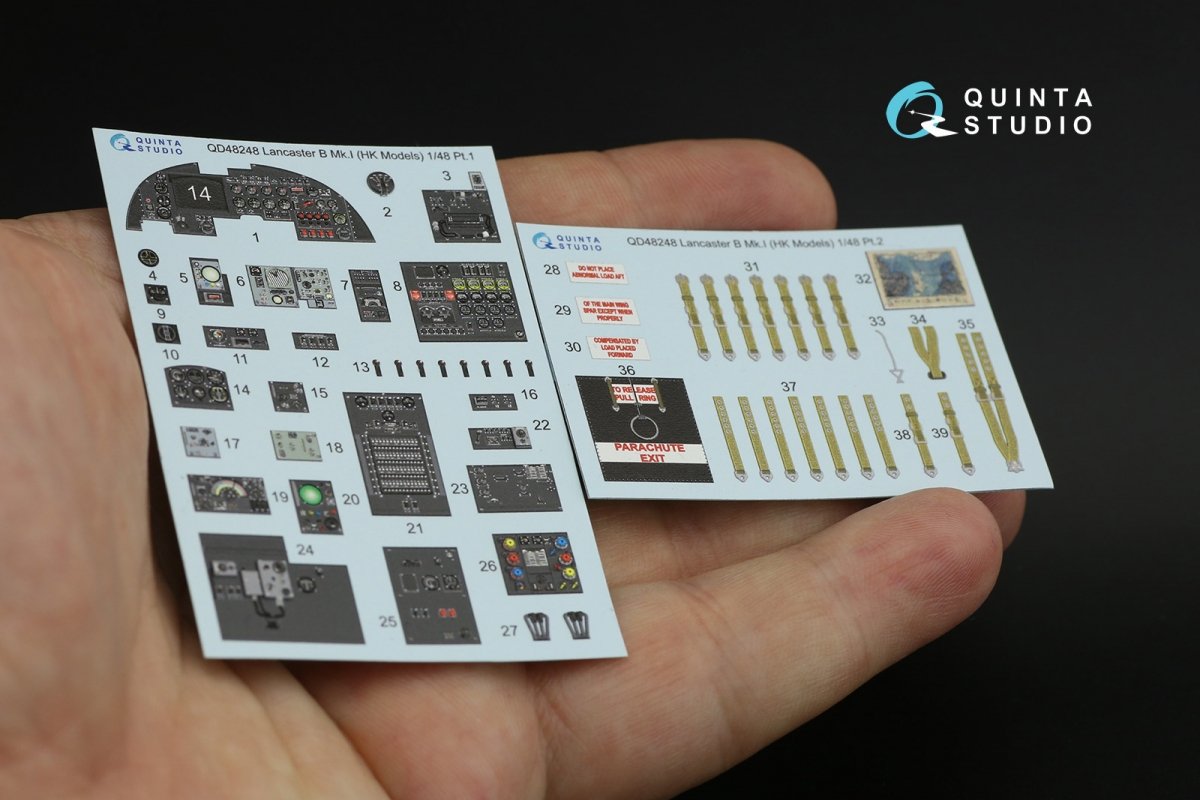 Intérieur imprimé en 3D et coloré sur papier décalcomanie Quinta Studio QD48248 Lancaster B Mk.I (HK Models) 1/48 – image 2