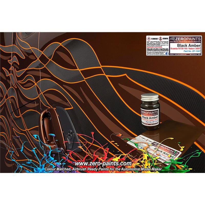Peinture Zero Paints ZP-1347 Noir Ambre Scania R370 V8 / Italeri 60 ml – image 4