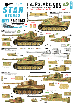 Star Decals 35-C1143 s.Pz.Abt. 505 #1. 1/35