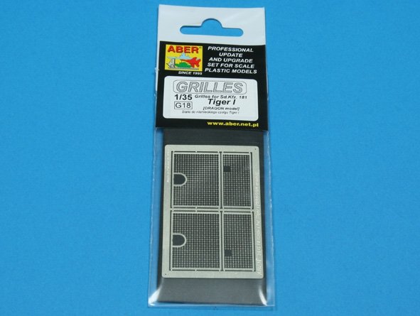 Aber 35G18 Grilles for german tank Sd.Kfz. 181 Tiger I 1/35 – immagine 4