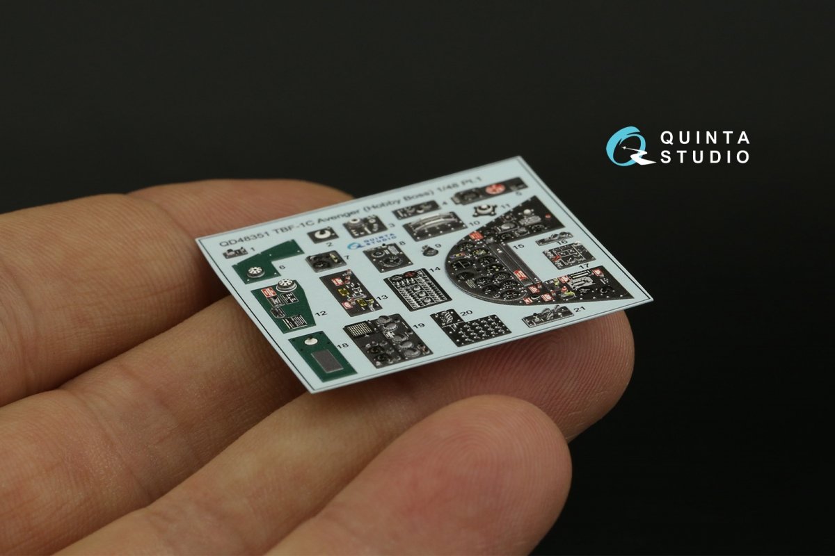 Quinta Studio QD48351 TBF-1C 3D-Printed &amp;amp; coloured Interior on decal paper (Hobby Boss) 1/48 – Bild 4