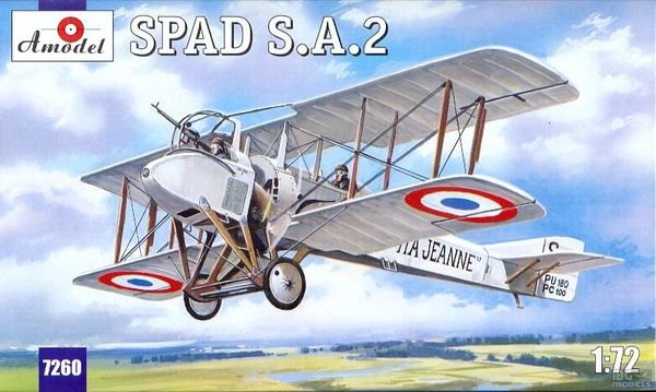 A-Model 07260 SPAD A2 French IWW biplane 1/72