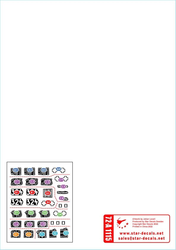 Star Decals 72-A1115 East Front Tigers s.Pz.Abt. 501 1943-44 Tiger I and Befehls-Tiger I Mid production 1/72 – zdjęcie 2