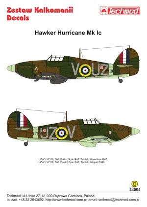 Techmod 24004 - Hawker Hurricane Mk I 1/24 – image 2
