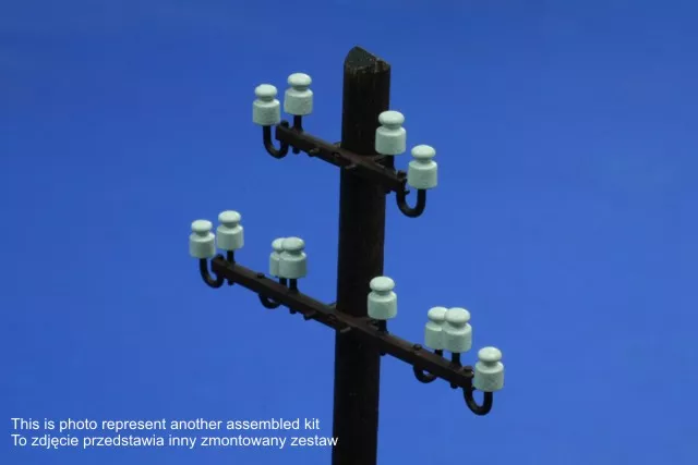 RB Model 35D02 Telegraphic pillar with 4 insulators Set contains not assembled 2 pcs 1/35 – Bild 6
