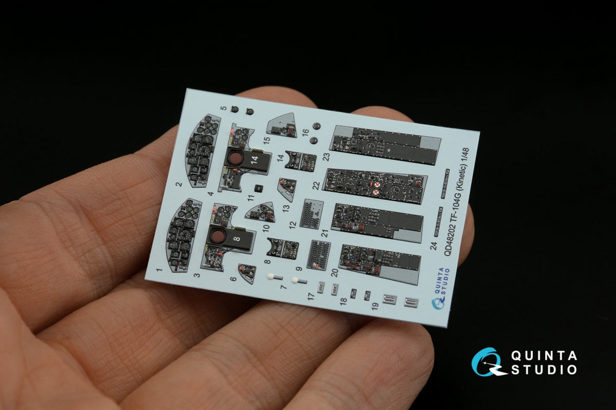 Quinta Studio QD48202 TF-104G 3D-Printed colored Interior on decal paper (Kinetic) 1/48 – image 3