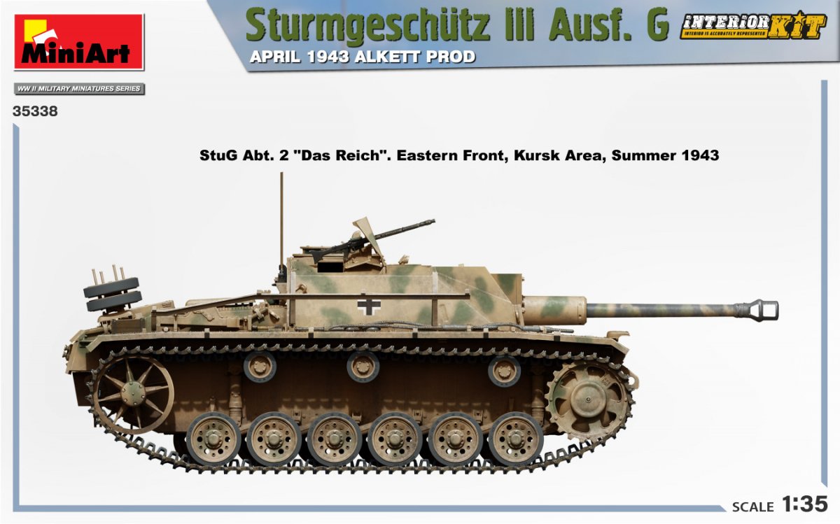 Mini Art 35338 Sturmgeschutz III Ausf. G APRIL 1943 ALKETT PROD. INTERIOR KIT 1/35 – imagen 4