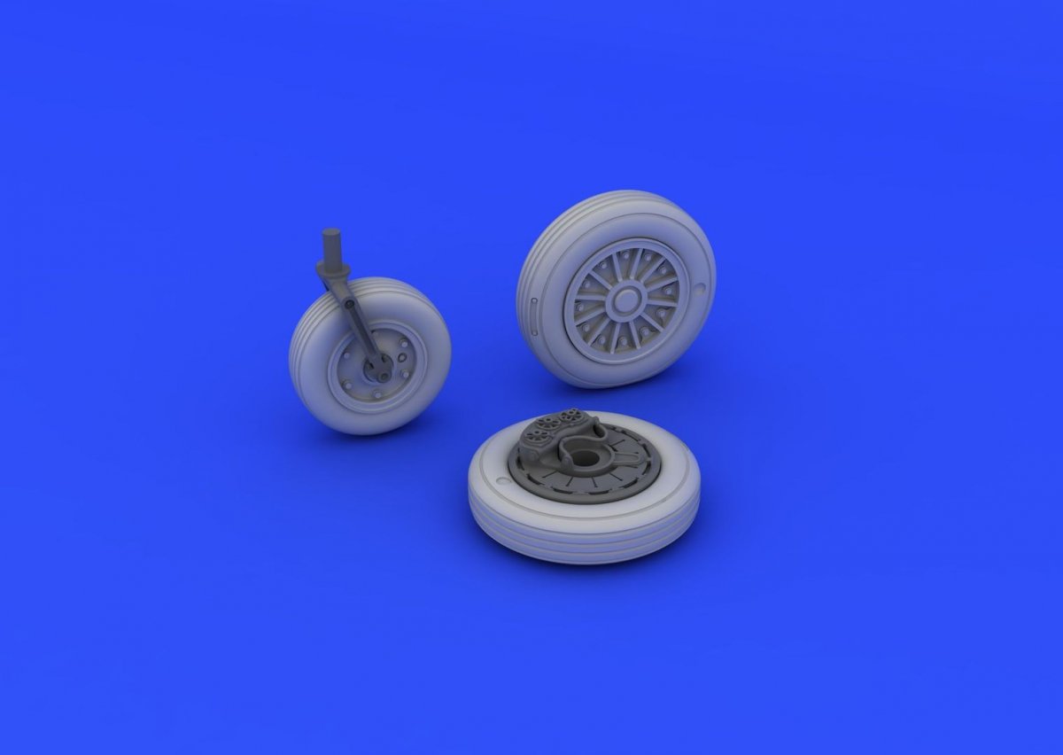 Eduard 648213 A-4E wheels early 1/48 (EDUARD, HASEGAWA) – immagine 3