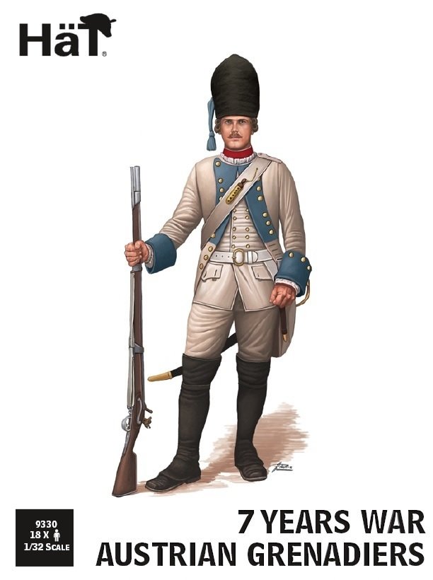 Chapeau 9330 Grenadiers autrichiens de la guerre de Sept Ans, échelle 1/32