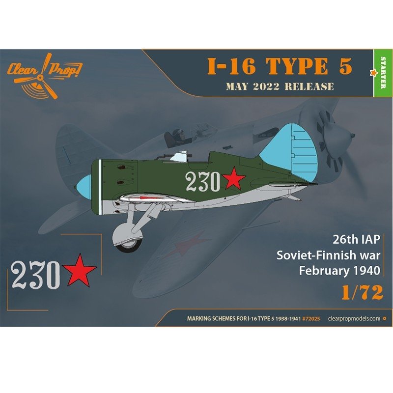Clear Prop! CP72025 I-16 Type 5 (1938-1941) STARTER KIT 1/72 – Bild 10