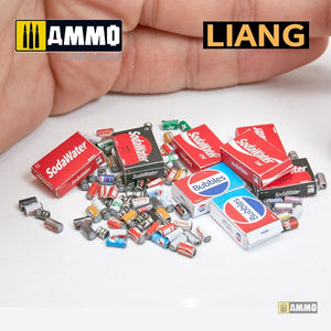 Liang 0411 3D-Print Model Soda Cans + Cardboard Boxes 1960s-1990s 1/35 – Bild 7