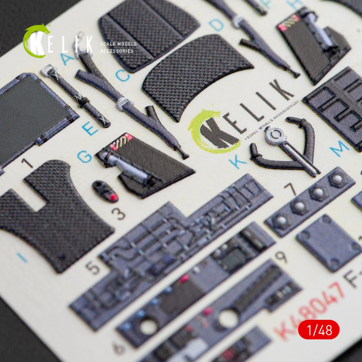 KELIK K48047 F-35A LIGHTNING II INTERIOR 3D DECALS FOR KITTY HAWK KIT 1/48 – immagine 5