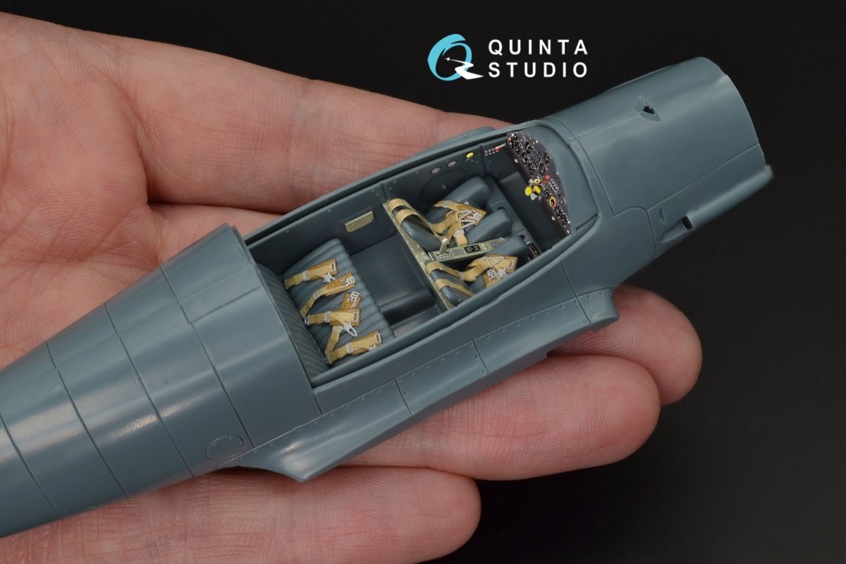Quinta Studio QD48125 Bf108 3D-Printed &amp;amp; coloured Interior on decal paper (Eduard) 1/48 – immagine 6