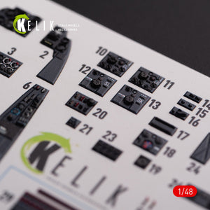 KELIK K48075 Messerschmitt Me-410 A1 interior 3D decals for Meng Model kit 1/48 – Bild 5