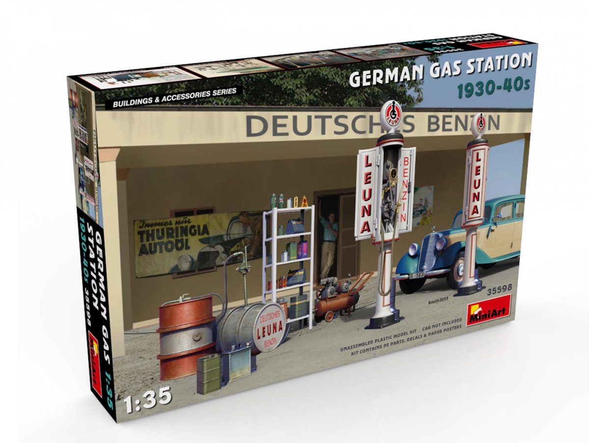 MiniArt 35598 GERMAN GAS STATION 1930-40s 1/35 – zdjęcie 2