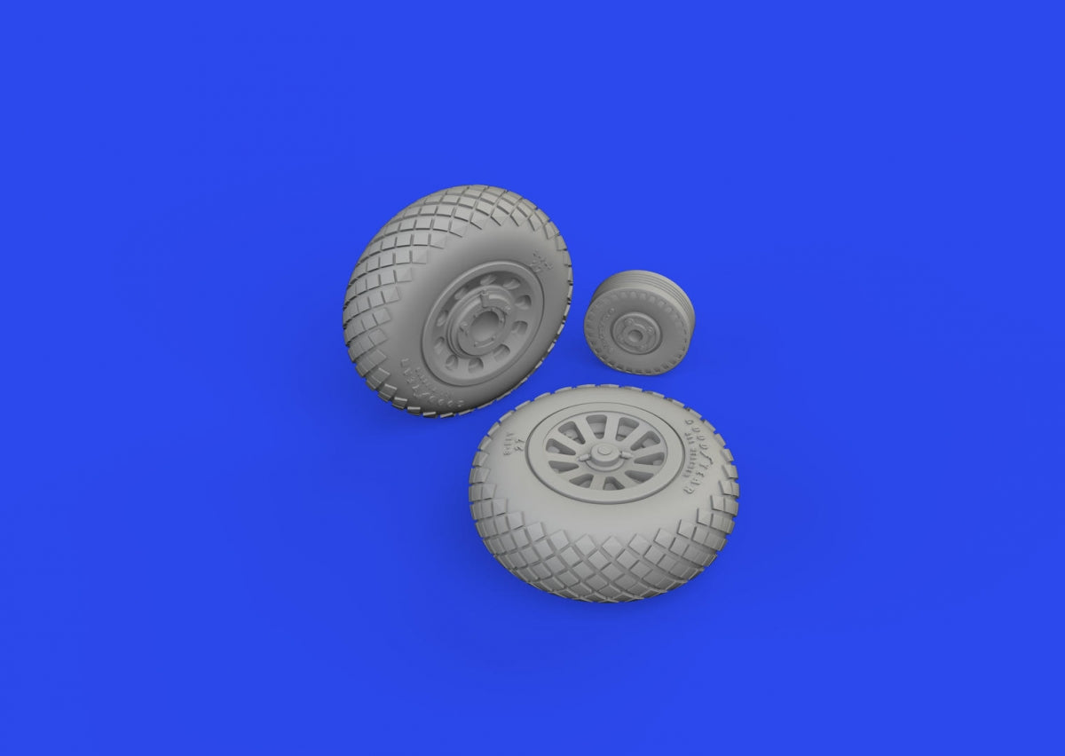 Eduard 672366 P-51D wheels diamond tread EDUARD 1/72 – immagine 2