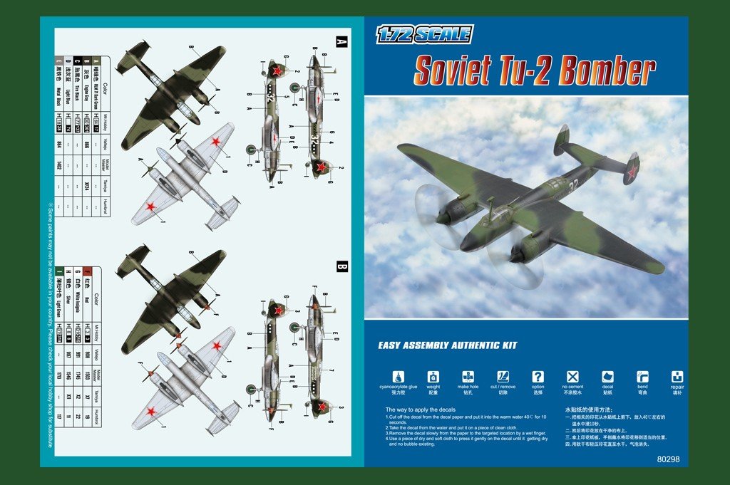 Hobby Boss 80298 Soviet Tu-2 Bomber 1/72 – zdjęcie 2