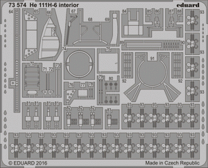 Maquette intérieure Eduard 73574 He 111H-6 AIRFIX 1/72