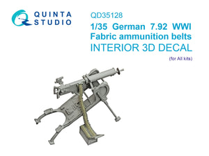 Quinta Studio QD35128 Bandes de munitions en tissu allemandes de calibre 7,92 (Tous les kits) 1/35