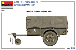 MiniArt 35443 G-518 US 1t CARGO TRAILER WITH CANVAS BEN HUR 1/35 – Bild 5
