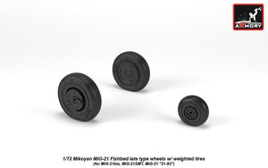 Armory Models AW72050 Mikoyan MiG-21 Fishbed wheels w/ weighted tires, late 1/72 – immagine 2