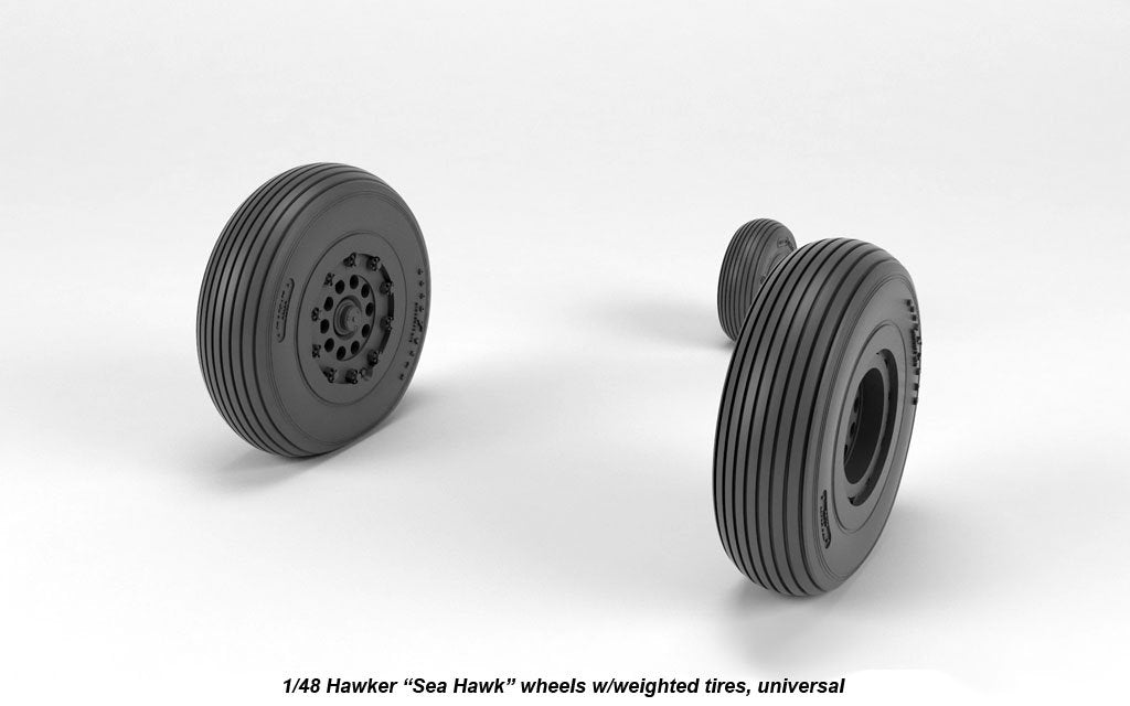 Armory Models AW48415 Hawker Sea Hawk wheels w/ weighted tires 1/48 – immagine 2