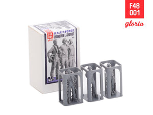Gloria F48001 Ground Crew US Air Force vol.1 3D Printed Figures x 3 1/48 – Bild 3