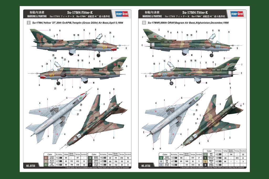 Hobby Boss 81758 Su-17M4 Fitter-K 1/48 – Bild 4