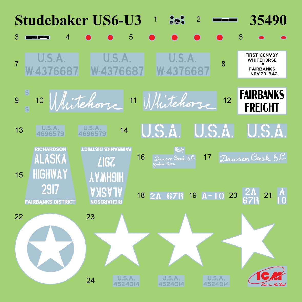 ICM 35490 US military truck Studebaker US-6-U3 1/35 – immagine 9