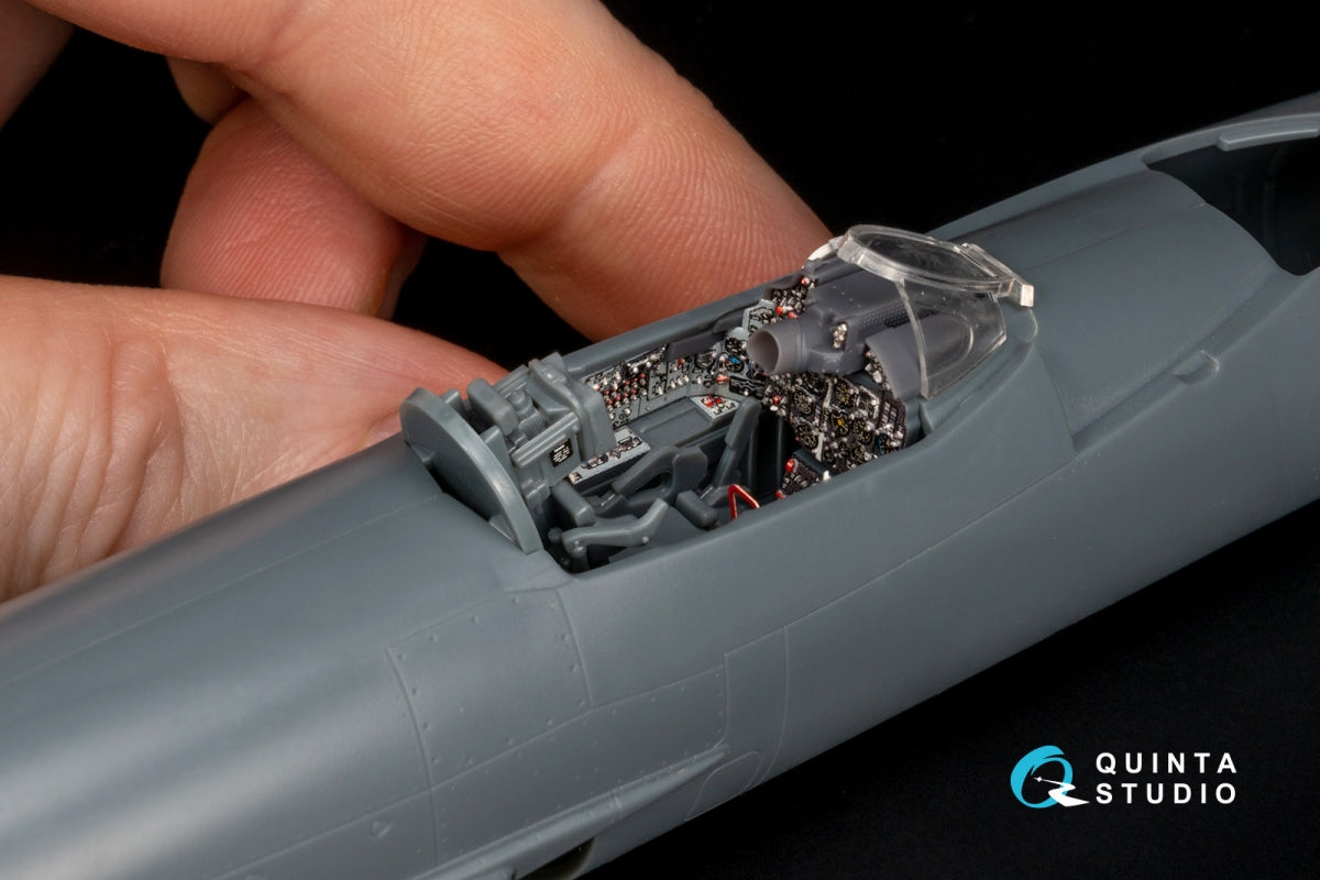 Quinta Studio QD+48550 MiG-21PF 3D-Printed &amp;amp; coloured Interior on decal paper (Eduard) (with 3D-printed resin parts) 1/48