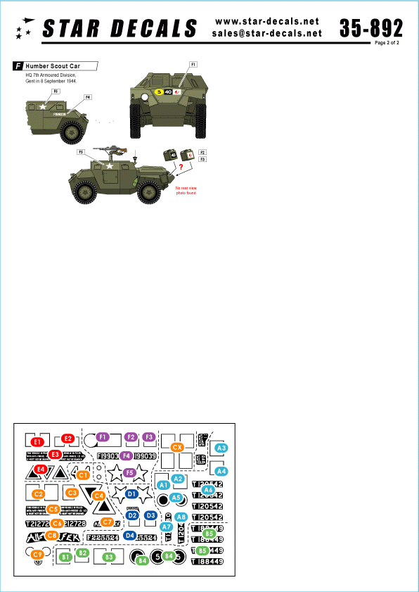 Star Decals 35-892 Desert Rats in NW Europe 1/35 – zdjęcie 2