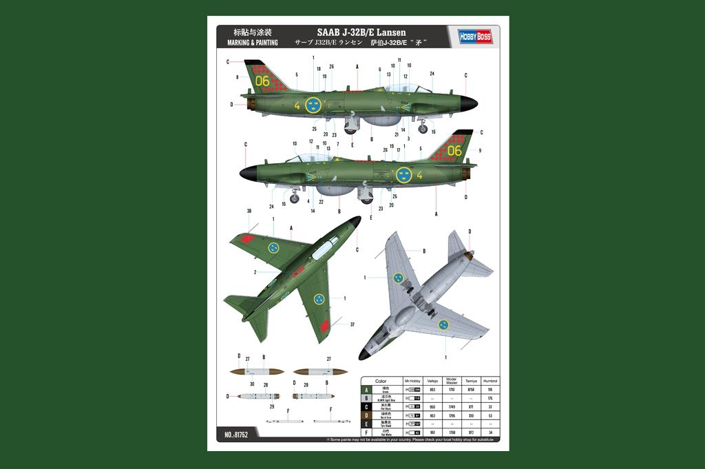 Hobby Boss 81752 SAAB J-32B/E Lansen – Bild 2