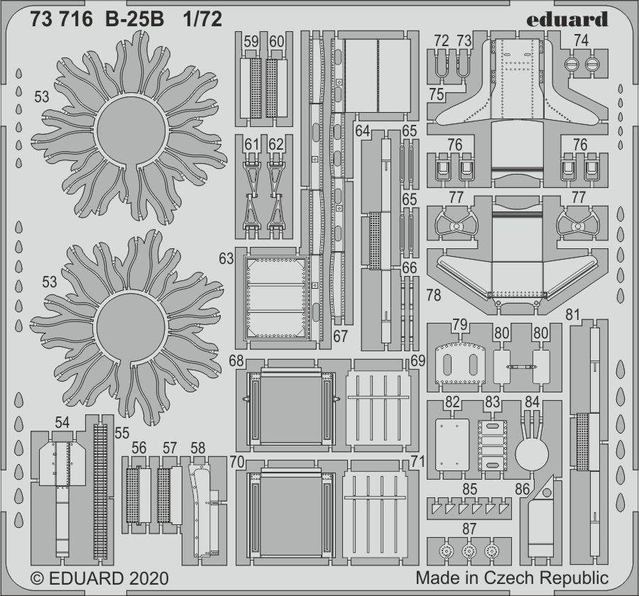 Eduard 73716 B-25B 1/72 AIRFIX – immagine 2
