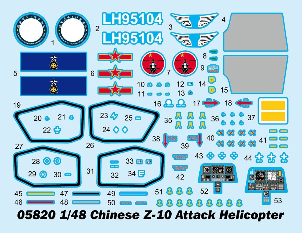 Trumpeter 05820 Hélicoptère d&amp;#39;attaque chinois Z-10 1/48 – image 3