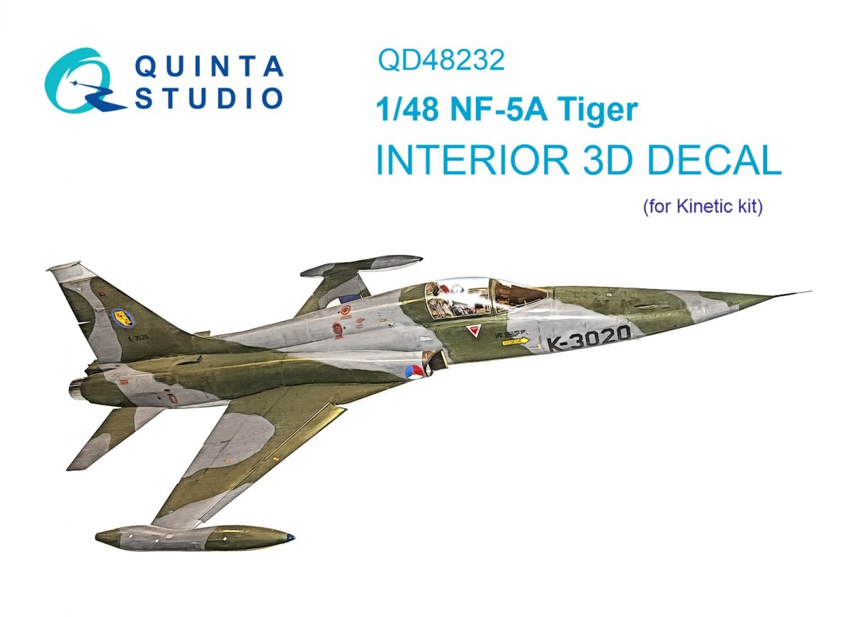 Intérieur imprimé en 3D et coloré sur papier décalcomanie Quinta Studio QD48232 NF-5A (Kinetic) 1/48
