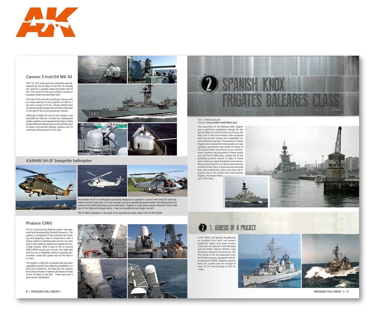AK Interactive AK098 MODELLING FULL AHEAD 1 / KNOX &amp;amp; BALEARES CLASS EN – image 7